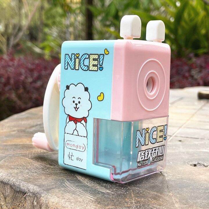 pencil-sharpener-กบเหลาดินสอแบบหมุน-ยี่ห้อnice-รุ่น722b-กบเหลาดินสอ-สีสันสดใสน่ารัก-ขนาดพกพาสะดวก