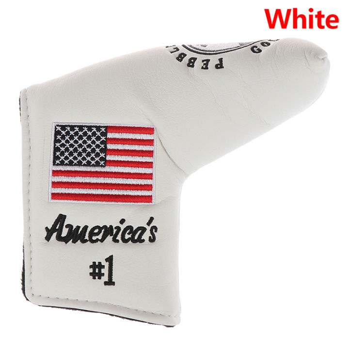 guliang630976-ฝาครอบไม้กอล์ฟ1x-ฝาครอบพัตเตอร์สำหรับ-pebble-beach-putter-us-flag