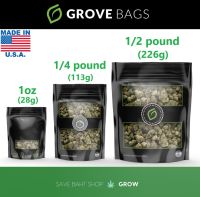 Grove bags 1/4 | 1/2 pound import made in USA grovebag Grove Bags 1/4 1/2 pound ถุงบ่ม ขนาด 113 กรัม (1/4 pounds) Grove Bag 1/4 lbs 1/4lbs pound import made in USA