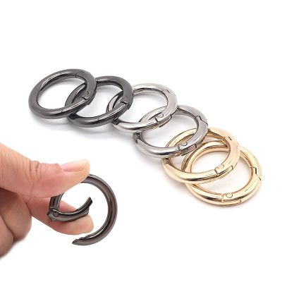 【hot】 20Pcs Keyring 18-42MM Openable Metal Gate O Leather Buckle Dog Chain Clasp Clip Luggage