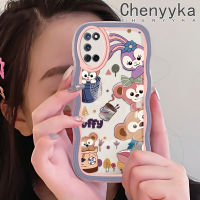 เคส Chenyyka สำหรับ OPPO A52 A72 A92 4G เคสลายการ์ตูนน่ารัก StellaLou กระต่ายสีสันสดใสขอบเคสโทรศัพท์แบบใสนิ่มป้องกันเลนส์กล้องเคสกันกระแทกซิลิโคนเคสโปร่งใสง่าย