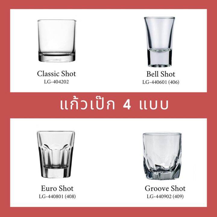 ส่งจากไทย-shot-glass-แก้วเป๊ก-แก้ว-แก้วช็อต-แก้วทำเทียน-แก้วเทียนหอม-แก้วน้ำ-ตราลักกี้-lucky-glass-มี-4-แบบ-9-9