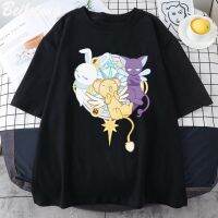 พิมพ์ลาย Card captor sakura น่ารัก เสื้อยืดแขนสั้นลายการ์ตูน อนิเมะ Unisex