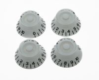 KR- 4x White LP Guitar Speed Knobs Top Hat Bell Knobs Fits LP