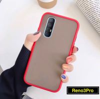 [ส่งจากไทย] เคสกันกระแทก ปุ่มสีผิวด้าน Case Oppo Reno3Pro ขอบนิ่มหลังแข็ง เคสออฟโป้ case OPPO Reno 3Pro