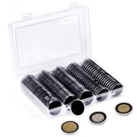 100Pcs 17/20/25/27/30mm Gasket Pads Coin Capsule Protect Case Holder Storage Box