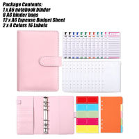 27 12 2 And Binder With Envelopes Label System Stickers Planner A6 PU Pieces