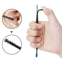 ♕ 1pcs Soft Silicone Double Head Ear Pick Ear Clean Tool Double-ended Earpick Ear Wax Curette Remover Ear Cleaner Spiral Design