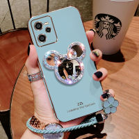 เคสโทรศัพท์สำหรับ Realme C35 C53 C55 C33 C30 C30S C17 7i C20 C11 Narzo 50A Prime เคสกันกระแทกมือถือเคสกระจกการ์ตูนหรูหราฝาหลังนิ่ม