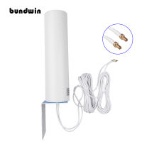 bundwin Outdoor 12dBi 4G LTE Antenna 3G 4G External Antennna with 5m Dual CRC9TS9SMA Connector for 3G 4G Router Modem