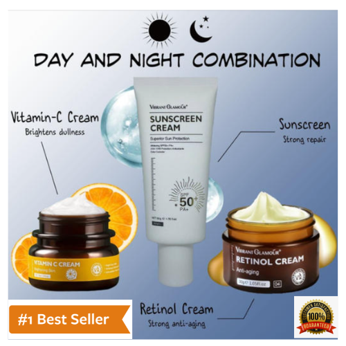 VIBRANT GLAMOUR Naturals Retinol Cream Vitamin C Face Cream Set