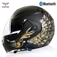 【LZ】۩  Virtude motocicleta veículo elétrico capacete bluetooth lente dupla descobrir capacete completo todas as estações capacete universal