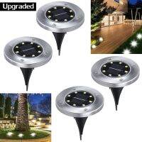 8 LED Solar Garden Outdoor In-Ground Lights Lawn Pathway Pool Area Buried Lamps
