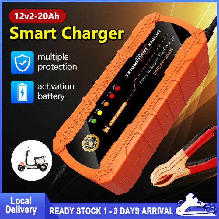 12V 2A Car Battery Charger Restore Motor Charge Pulse Repair