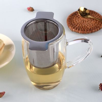 【LZ】⊕◐  Filtro de café de malha fina de aço inoxidável do filtro de chá dos punhos dobro