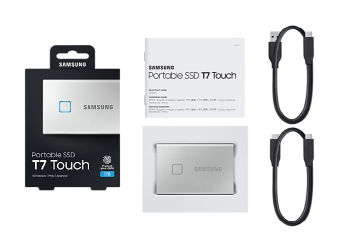 samsung-ssd-t7-touch-portable-1tb-sliver-ฮาร์ดดิสก์พกพา-สีเงิน-ของแท้-ประกันศูนย์-3ปี