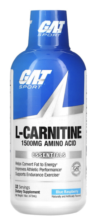 GAT, L-Carnitine, Amino Acid, Blue Raspberry, 1,500 mg, 16 oz (473 ml ...