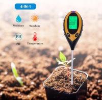 เครื่องวัดค่า ph ดิน เครื่องวัดค่าค่าPH กรดด่างในดิน  อุณหภูมิ มิเตอร์วัดความชื้นดิน แสง รุ่น 4in1 Soil pH Meter ph มิเตอร์ มีประกัน