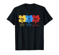 Autism Awareness Puzzle Chemical Element T-Shirt New Summer High-Elastic Cotton New Funny Clothing Customized T Shirts