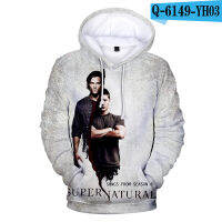 2023 NewSupernatural 3D Hoodies ผู้ชายผู้หญิงเสื้อแฟชั่นผู้ชายคุณภาพสูง Hoodie Supernatural Sweatshirt Pullover