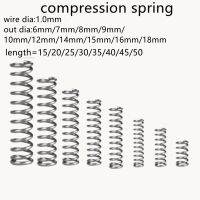 10pcs 1.0mm compression spring outer dia  6mm/7mm/8mm/9mm/10mm/12mm Stainless Steel  Micro Small Compression spring Spine Supporters