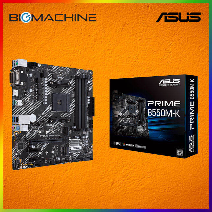 ASUS AMD B550 Motherboard PRIME B550MK (Ryzen AM4) microATX with dual