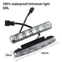 【 Auto-Parts 】โคมไฟหลอดฮาโลเจนเดย์ไลท์ Lampu Jalan กลางวันสว่างมาก10LED 12V DC กันน้ำ