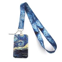 [HOT] CB110 Art Painting Keychain Lanyard For Key Neck Strap ID Card Badge Holder Cell Phone Hanging Rope Keyring Belt Strap