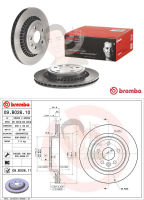 09 B026 11 จานเบรค ล้อ R (ยี่ห้อ BREMBO) รุ่น HC UV VOLVO XC60 ปี2008