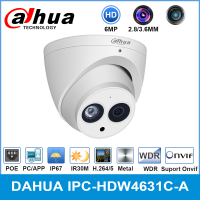 Dahua IPC-HDW4631C-A 6MP HD POE Network Mini Dome IP Camera Metal Case Built-in MIC CC 30M IR Update from IPC-HDW4433C-A