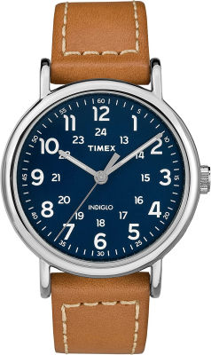 Timex Mens Weekender 40 mm Watch Tan/Blue