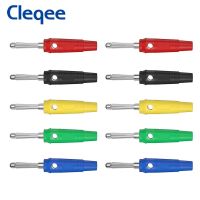 Cleqee P3008 10PCS 4mm Stackable Banana Plug Adapter Screw Locking Copper Connector For Speaker Amplifier Test Probes