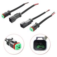 Deutsch DT 2 Pin Pigtail Kit Male Female Connector Adapter Socket Wiring Harness for LED Work Light Bar Auto Accessories