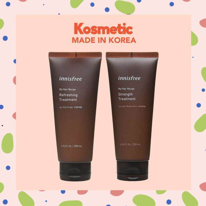 [INNISFREE] My Hair Recipe Refreshing Treatment / Strength Treatment 200ml /KOSMETICPH Lazada PH