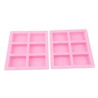 Superior Home Shop 6 cavity Plain Basic Rectangle Silicone Mould for Homemade Craft Soap Mold, cake mold,