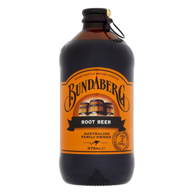 Bundaberg Root Beer 375ml  บันดาเบิร์ก  น้ำหวานกลิ่นรูทเบียร์ อัดก๊าซ ขนาด 375 มล (1507)