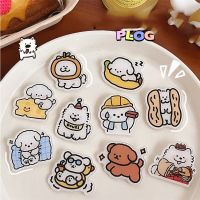 LUNAR All-match Simple Acrylic Clothing Accessories Student Acrylic Badge Bag Decoration Cartoon Brooch Female Jewelry Maltese Dog Brooch Badge Pin