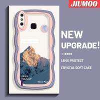 JIUMOO เคสสำหรับ Infinix Smart 4 X653 4C แฟชั่นหิมะสูงสุดดีไซน์ใหม่กรอบคลื่นโคโลเรมเคสมือถือกันกระแทกแบบใสนิ่มที่โปร่งใสลายกล้องถ่ายรูปความคิดสร้างสรรค์ฝาครอบป้องกันซิลิกาเจล