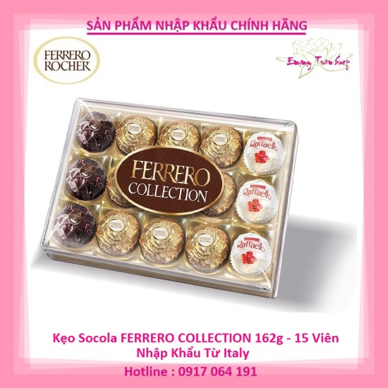 Date 7 2022 kẹo socola ferrero collection chocolate 125g 15 viên - nhập - ảnh sản phẩm 2