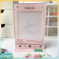 ✨ Konka ที่ใส่รูปถ่ายขาตั้งกรอบรูปไอดอลกรอบรูปแบบ INS กรอบแสดงบัตรเคสป้องกันโฟโต้การ์ดสำหรับตกแต่งเดสก์ท็อปบ้าน