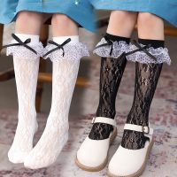 [COD] 2022 summer new thin section rose polka dot bowknot childrens mid-tube girls calf