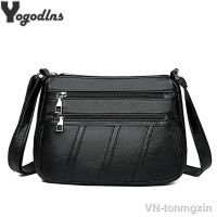 Women Messenger Bag Lady Shoulder Crossbody Bag Small Female pu Leather Handbag Black Flap Purse Bolsa