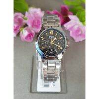 นาฬิกา Casio สำหรับผู้หญิงรุ่น LTP-V300D-1A2 สายแสตนเลส หน้าปัดดำ - มั่นใจ ของแท้ 100% รับประกัน 1 ปี