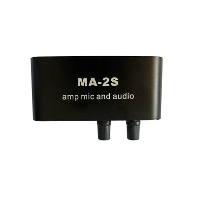 6.5mm Dynamic Microphone 3.5mm Condenser Microphone Headphone Amplifier Audio Preamplifier Mixing Board MA-2S