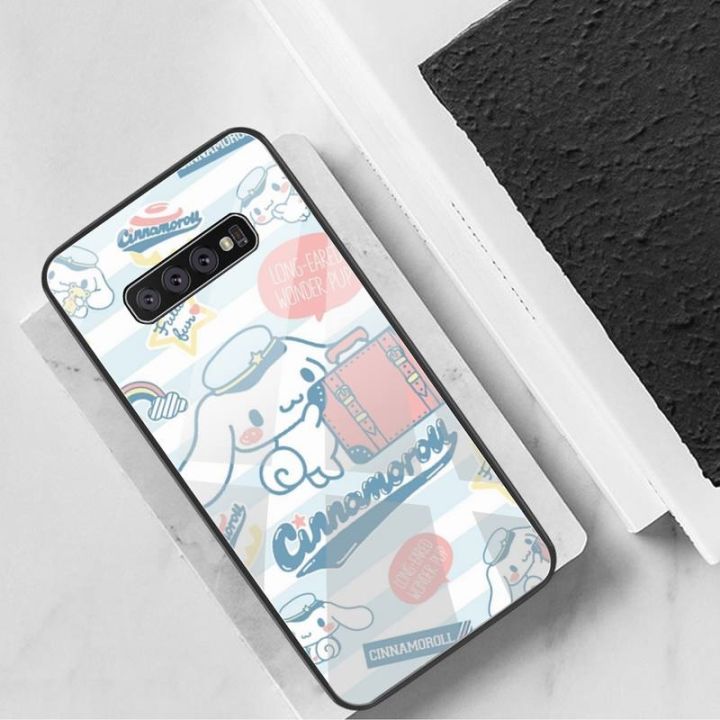 cold-noodles-การ์ตูนน่ารัก-cinnamoroll-เคสโทรศัพท์กระจกนิรภัยสำหรับ-samsung-s20-s7พิเศษ-s8-s9-s10หมายเหตุ8-9-10-pro-plus-cover