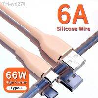 ∈ 6A 66W Fast Charging Type-C Data Cable Liquid Silicone USB C Cord For Samsung S22 Xiaomi Mi 12 11 Huawei P50 POCO Oneplus 2M