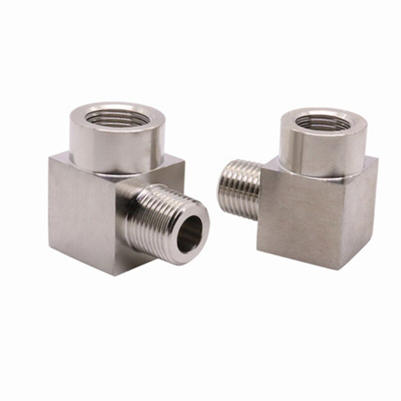 1/8"1/4"1/2" BSPP Female to BSPT Male Elbow Stainless Steel Pipe Fitting Thread 