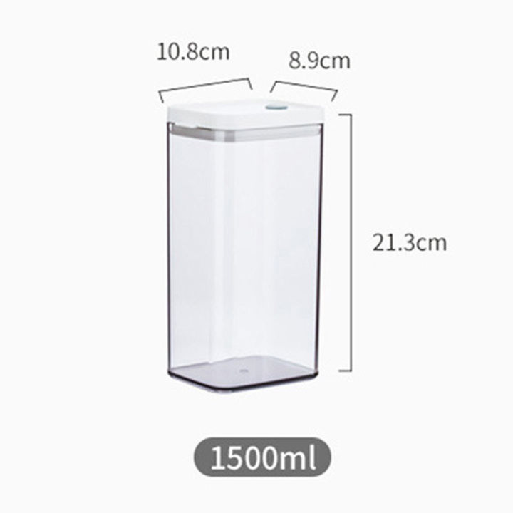 Airtight food plastic refrigerator crisper transparent kitchen milk powder  moisture-proof storage tank grain storage box jars