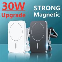 ◎☎ 30W Magnetic Car Wireless Chargers Air Vent Phone Holder for iphone 14 13 12 Pro Max Macsafe Charger Fast Charging Station