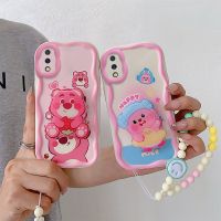 เคสตลกสำหรับ Samsung Galaxy A02เคสโทรศัพท์ซิลิโคนนิ่มน่ารัก SamsungM02 A02สำหรับสุภาพสตรีสาวพร้อมสายรัดข้อมือขาตั้ง